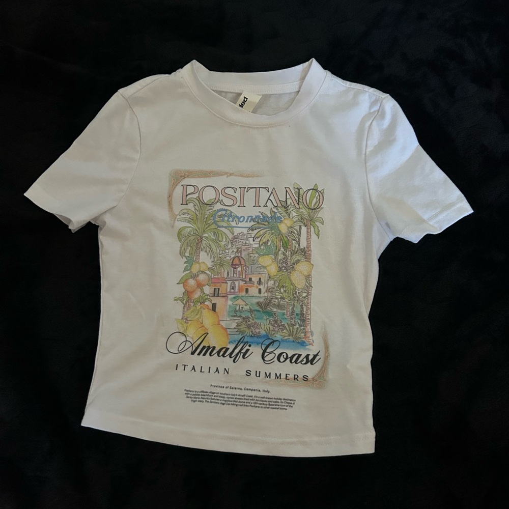Missguided + White Amalfi Coast Kids T-Shirt